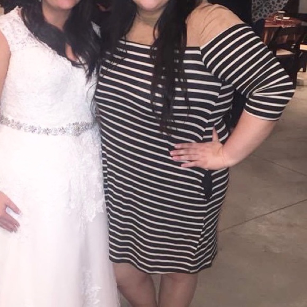 Long Sleeved Dress w/ Stripes - Picture 1 of 4